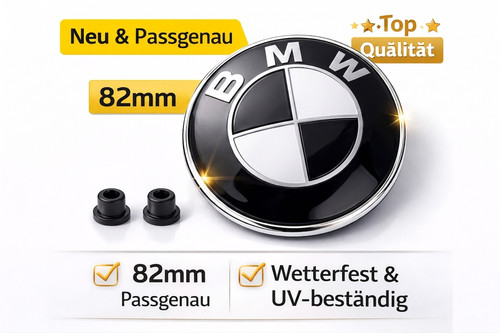 Bmw emblem 82mm schwarz weiss - emblem,