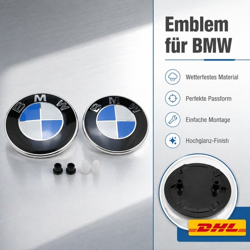 82mm 74mm emblem blau - für, bmw