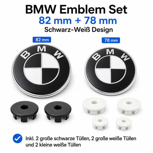 Bmw emblem set - +, 78mm